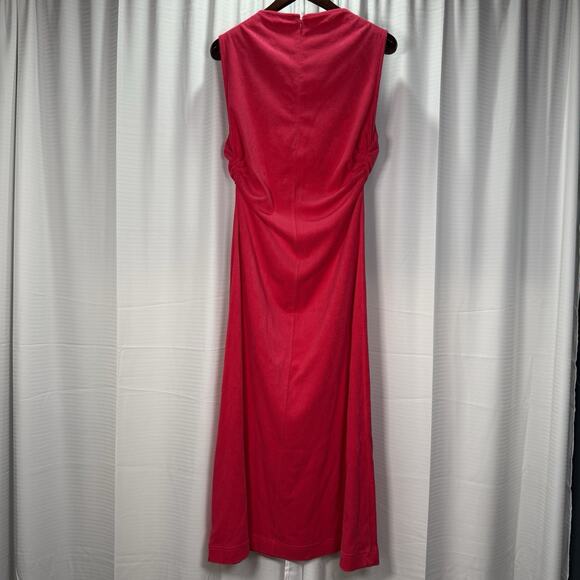 COS Red Sheath Midi Dress with Cowl Neck - Picture 4 of 10